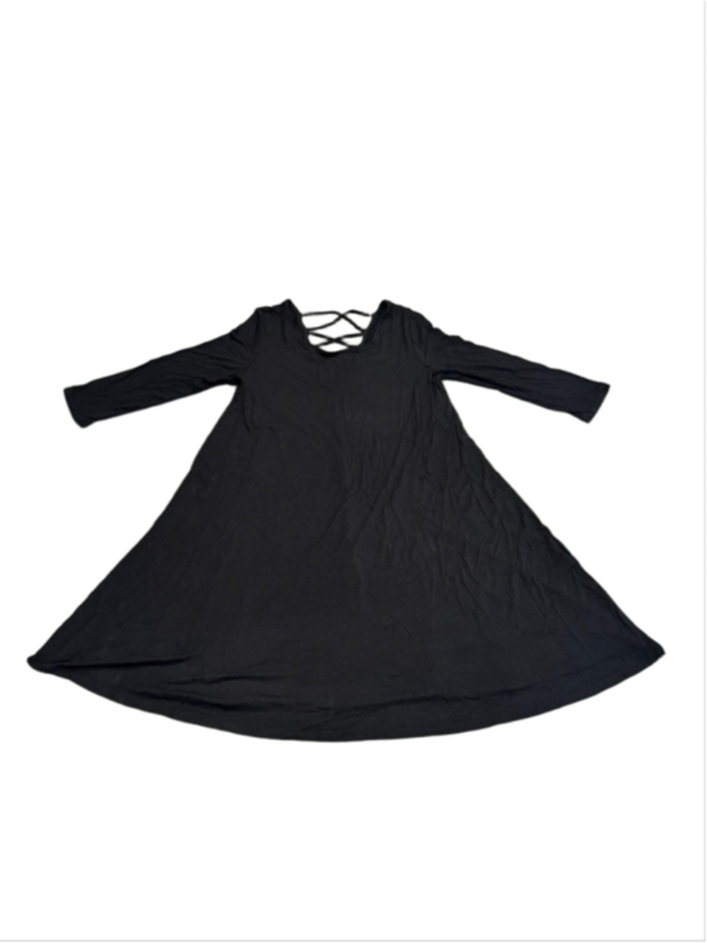 NEW Thyme & Honey 1/2 Sleeve Swing Dress with Criss Cross Back